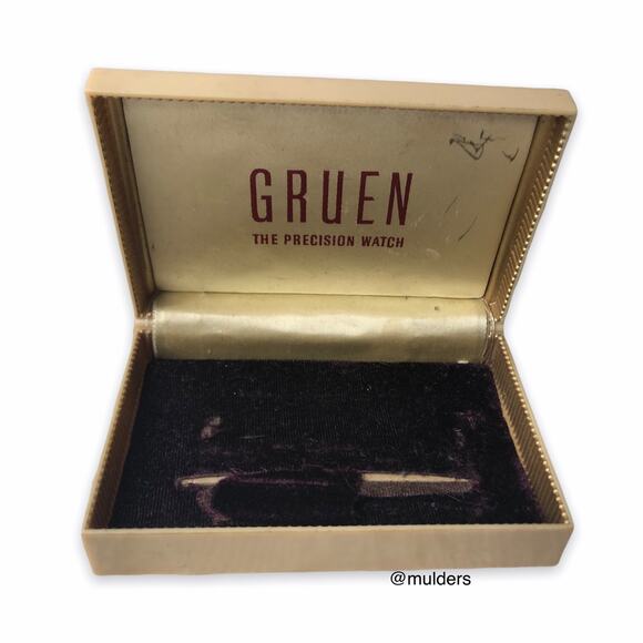 Vintage Gruen Plastic Original Wrist Watch Display Storage Box Case - Picture 1 of 14